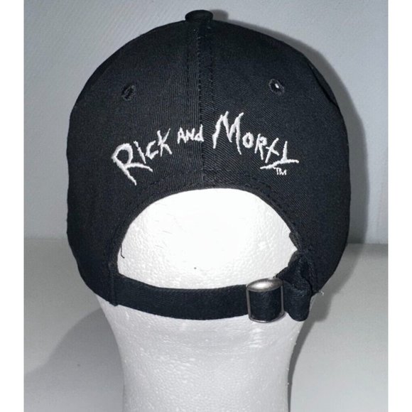 Rick & Morty HEADS Adult-swim ADJUSTABLE BLACK Hat Cap EMBROIDERED Adult Swim - Picture 4 of 9